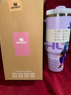 Stanley Quencher H2.0 40 oz. Lavender Tumbler w/ K-Pop Character Art- New